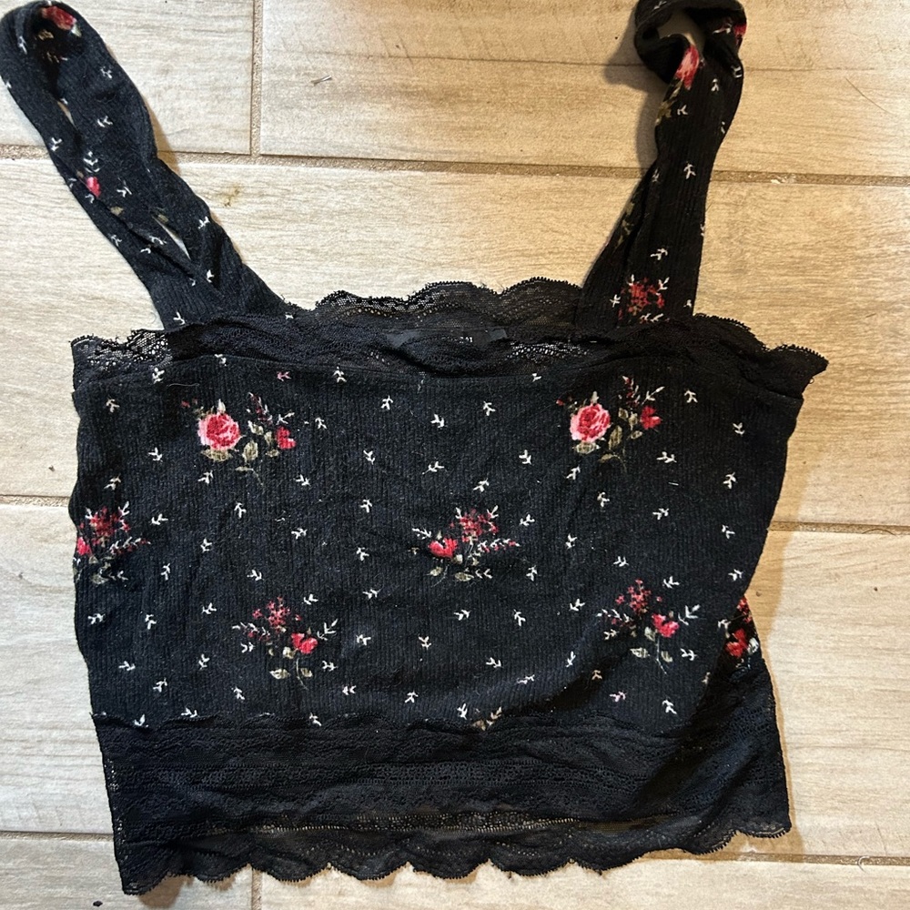 Flower print crop top forever 21